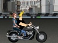 Gra Johnny Bravo driving a motorcycle