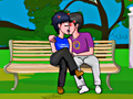 Gra Public Park Bench Kissing