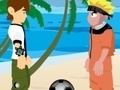 Gra Naruto and Ben 10 play volleyball