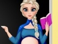 Gra Pregnant Elsa. School teacher