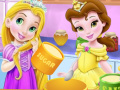 Gra Baby Rapunzel And Baby Belle Cooking Pizza 