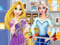 Gra Elsa and rapunzel food shopping