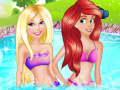 Gra Barbie & Ariel Pool Party