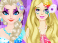 Gra Elsa vs Barbie Make Up Contest