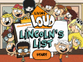Gra The Loud House: Lincolns List  
