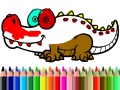Gra Back To School: Aligator Coloring