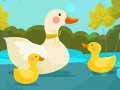 Gra Mother Duck and Ducklings Jigsaw