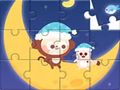 Gra Jigsaw Puzzle: Monkey With Moon
