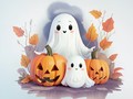Gra Coloring Book: Halloween Ghosts