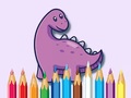Gra Coloring Book: Dinosaur With Flowers