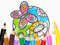 Gra Coloring Book: Butterfly With Flowe