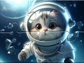Gra Jigsaw Puzzle: Astronaut-Cat