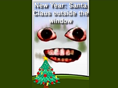 Gra New Year: Santa Claus outside the window