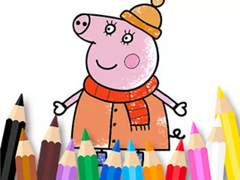 Gra Coloring Book: Mommy Pig Winter