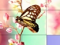 Gra Pink butterflies slide puzzle
