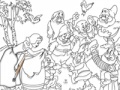 Gra Snow White with Dwarfs Online Coloring