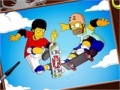 Gra Skatings Simpsons online coloring page