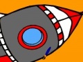 Gra Flying Space rocket coloring