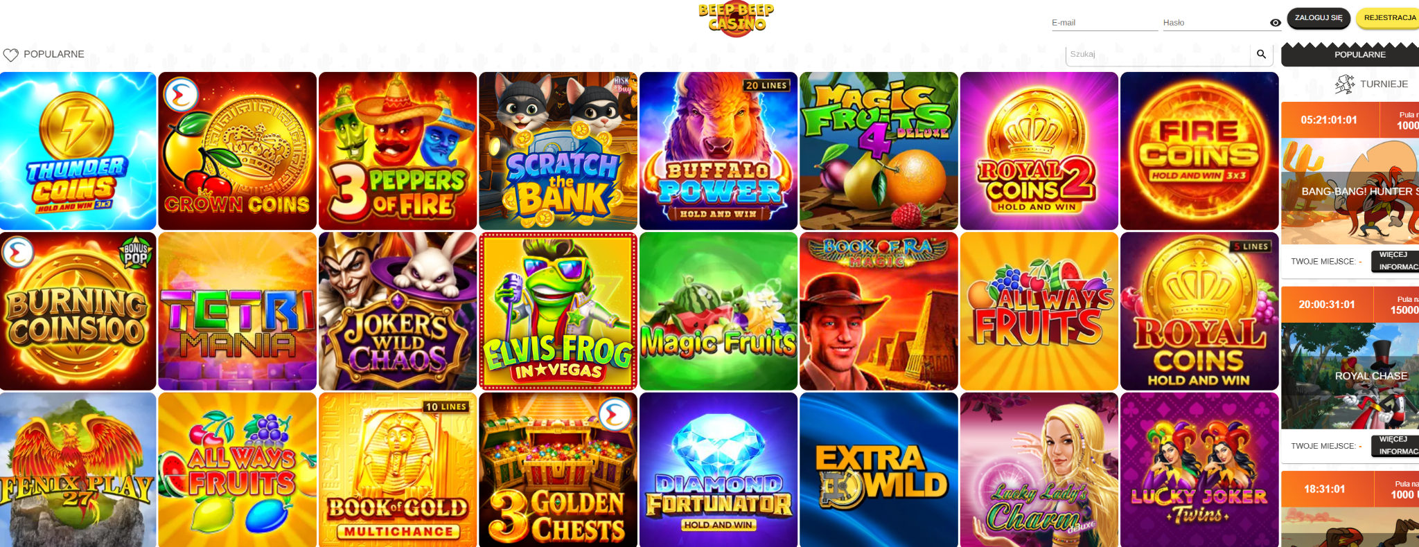 Beep Beep Casino — katalog gier