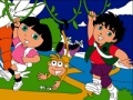 Gra Dora & Diego. Online coloring page