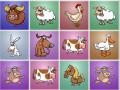 Gra Farm animals matching puzzles