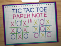 Gra Tic Tac Toe Paper Note 2
