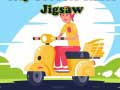 Gra City Scooter Rides Jigsaw