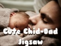 Gra Cute Child-Dad Jigsaw