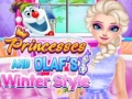 Gra Princesses And Olaf's Winter Style