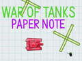 Gra War Of Tanks Paper Note