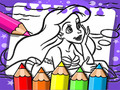 Gra Ariel The Mermaid Coloring Book