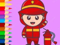 Gra Coloring Book: Fireman