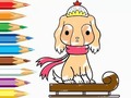 Gra Coloring Book: Dog-Riding-Sled