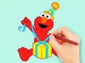 Gra Coloring Book: Elmo Gift