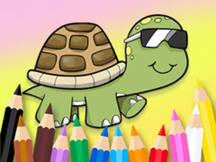 Gra Coloring Book: Sunglasses Turtle