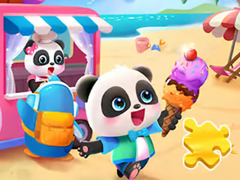 Gra Jigsaw Puzzle: Baby Panda Ice Cream Car