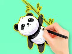 Gra Coloring Book: Panda Eat Bamboo