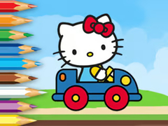 Gra Coloring Book: Hello Kitty Driving Car