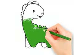 Gra Coloring Book: Lovely Baby Dinosaur