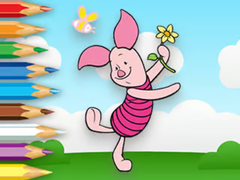 Gra Coloring Book: Piglet Holds Toy Windmill