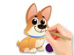 Gra Coloring Book: Dog With Toy