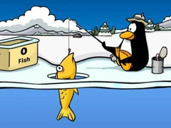 Gra Club Penguin: Ice Fishing