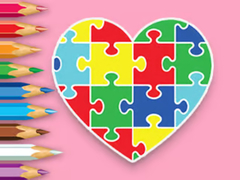 Gra Coloring Book: Heart Jigsaw