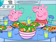 Gra Jigsaw Puzzle: Peppa Dinner Time