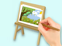 Gra Coloring Book: Paysage Drawing Board