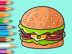 Gra Coloring Book: Delicious Hamburger