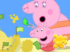 Gra Jigsaw Puzzle: Peppa Pig Making Sand