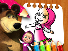 Gra Masha & the Bear Coloring Book