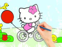 Gra Coloring Book: Hello Kitty Cycling