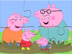 Gra Jigsaw Puzzle: Peppa Pig Muddy Puddles